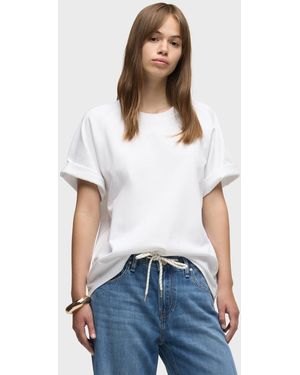 Hudson Jeans Oversized Raglan Tee - White