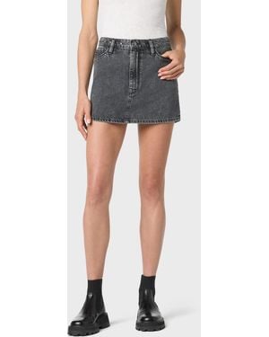 Hudson Jeans Grommet Mini Skirt - Blue