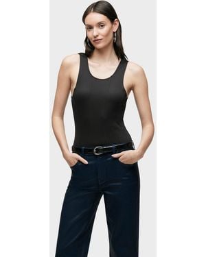 Hudson Jeans Scuba Scoop Neck Bodysuit - Black
