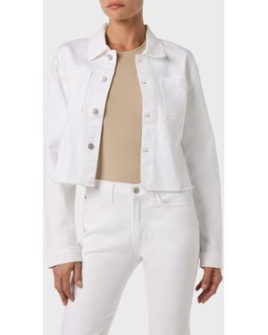 Hudson Jeans Micro Cropped Jacket - White