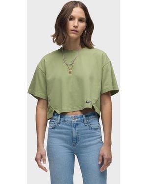 Hudson Jeans Short Sleeve Forward Seam Tee - Green