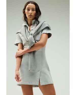 Hudson Jeans Denim Mini Dress - Grey