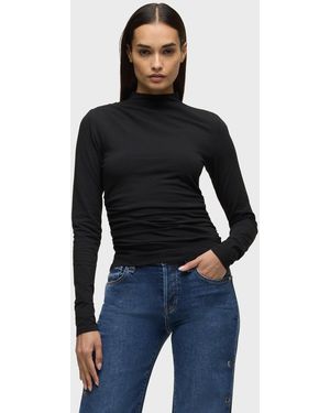 Hudson Jeans Mock Neck Long Sleeve - Blue