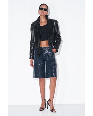 Hudson Jeans Cherie Cobra Leather Short - Blue