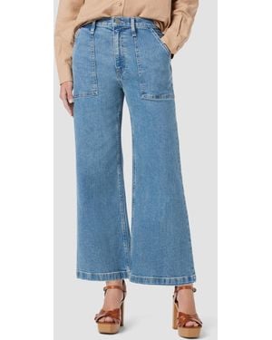 Hudson Jeans Jodie Loose Fit Wide Leg Crop Jean - Blue