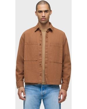 Hudson Jeans Relaxed Long Sleeve Overshirt - Blue