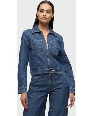 Hudson Jeans Zip Up Jacket - Blue