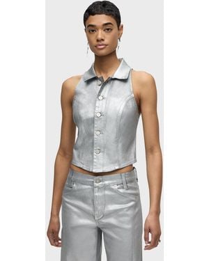 Hudson Jeans Halter Vest - White