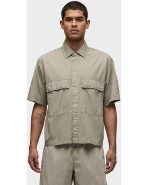 Hudson Jeans Utility Short Sleeve Shirt - Natural
