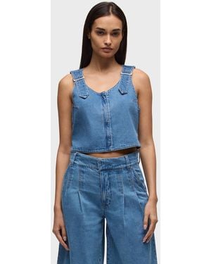 Hudson Jeans Buckle Vest - Blue