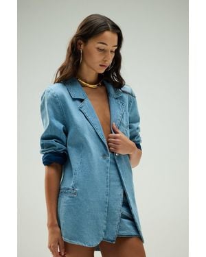 Hudson Jeans Stylized Boyfriend Blazer - Blue
