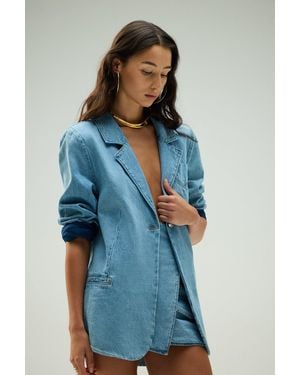 Hudson Jeans Stylized Boyfriend Blazer - Blue
