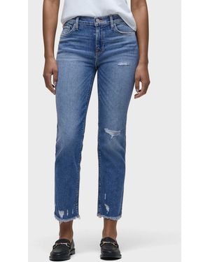 Hudson Jeans Nico Mid-rise Straight Crop Jean - Blue