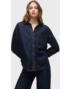 Hudson Jeans Oversized Button Down - Blue