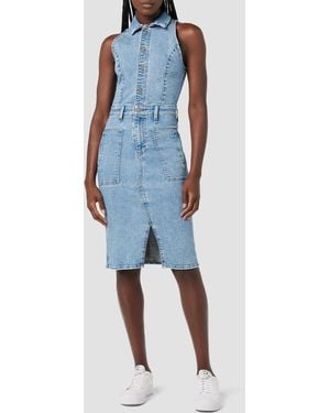 Hudson Jeans Halter Utility Dress - Blue