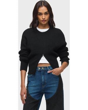 Hudson Jeans Lizbeth Front Zip Sweater - Blue