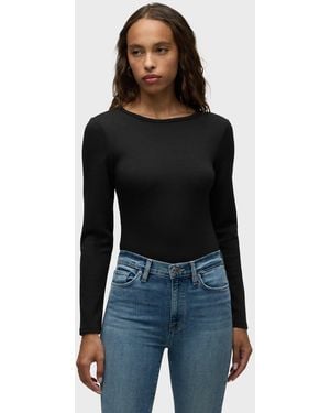 Hudson Jeans Knot Back Bodysuit - Black