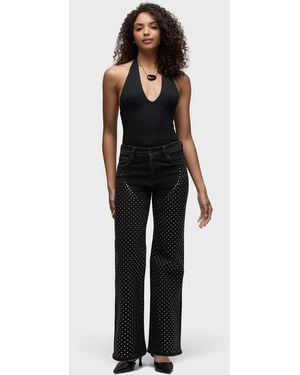 Hudson Jeans Rosie Embellished Wide Leg - Blue