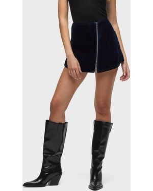 Hudson Jeans Mini Wrap Skort - Blue