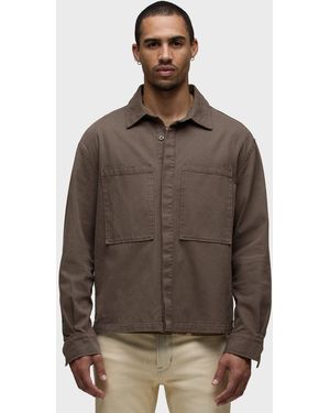 Hudson Jeans Relaxed Long Sleeve Overshirt - Brown