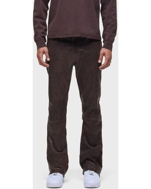 Hudson Jeans Leather Walker Kick Flare - Black