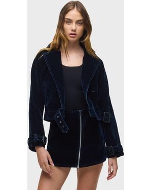 Hudson Jeans Raglan Moto Jacket - Blue