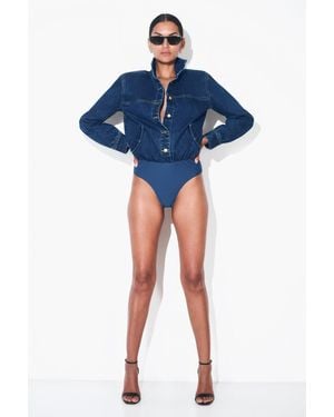 Hudson Jeans Beaucoup Bodysuit - Blue