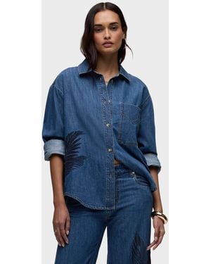 Hudson Jeans Oversized Button Down Shirt - Blue