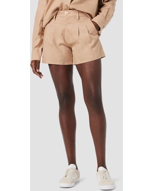 Hudson Jeans Front Yoke Pleated Short - Natural