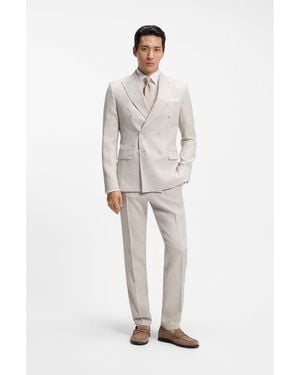 BOSS Two-Piece Slim-Fit Suit - White