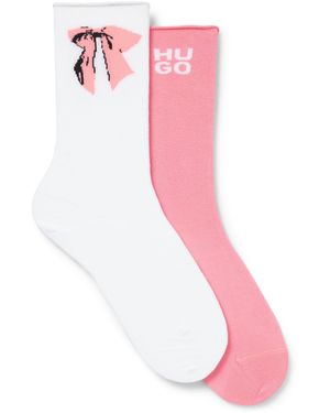 HUGO Set Van Twee Paar Korte Sokken - Roze
