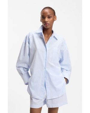 HUGO Oversized-Fit Blouse - Blue