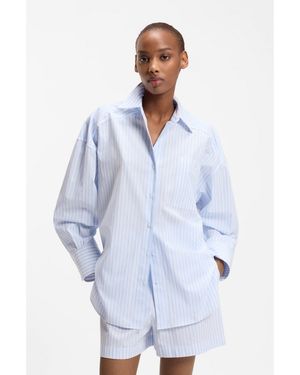 HUGO Oversized-Fit Blouse - Blue
