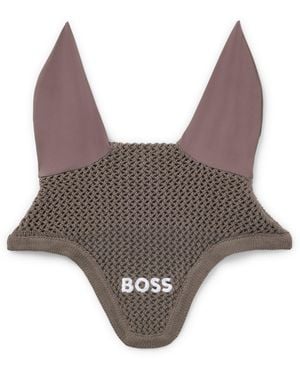 BOSS Bonnet Pour Cheval En Maille Crochetée - Marron