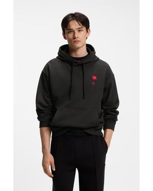 HUGO Relaxed-Fit Hoodie - Black