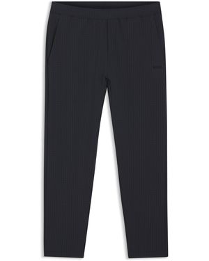 BOSS Hose Aus Stretch-Waffelgewebe Mit Eingefasstem Reißverschluss Und Tunnelzug - Blau