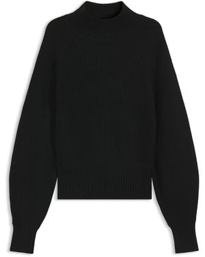HUGO Loose-Fit Rollneck Jumper With Raglan Sleeves - Black