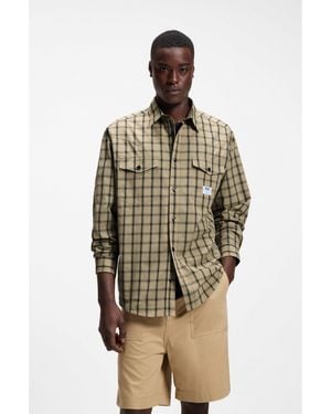 HUGO Oversized-Fit Shirt - Metallic
