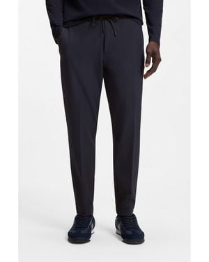 BOSS Tapered-Fit Trousers - Blue