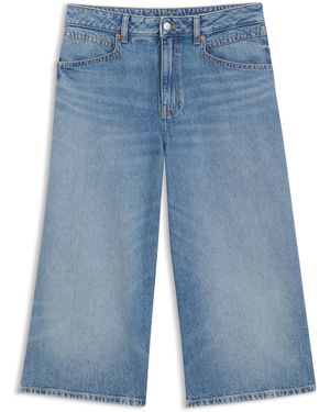 BOSS Vaqueros Tobilleros Relaxed Fit De Tiro Medio - Azul