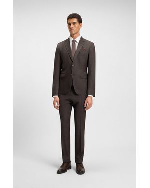 BOSS Dark Brown Men's Business Suits Size 36r - Black