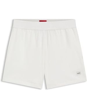 HUGO Regular-Fit Loungewear-Hose Aus Stretch-Gewebe - Weiß