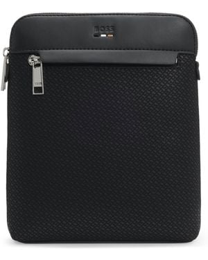 BOSS Enveloptas Met Monogramdessin - Zwart
