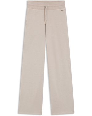 BOSS Jogginghose Aus Meliertem Jersey Mit Logo-Applikation - Weiß