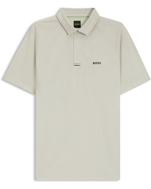 BOSS Paddy Active Polo En Piqué Stretch - Blanc