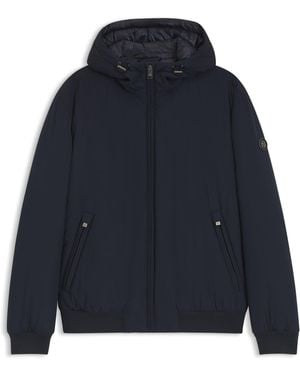 BOSS Veste Matelassée Déperlante Avec Monogramme Double B - Bleu