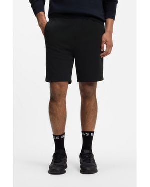 BOSS Logo-Embroidered Shorts - Black