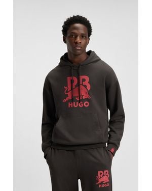 HUGO Dark Brown Men's Tracksuits Size M - Black