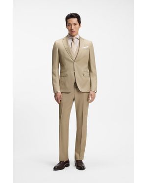 BOSS Light Beige Men's Business Suits Size 38r - Natural