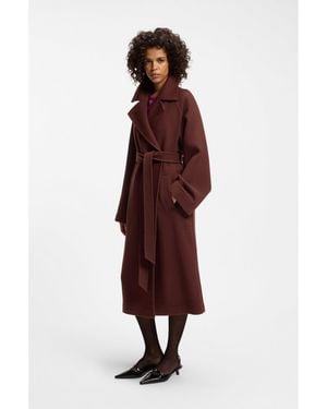 HUGO Belted Coat - Red